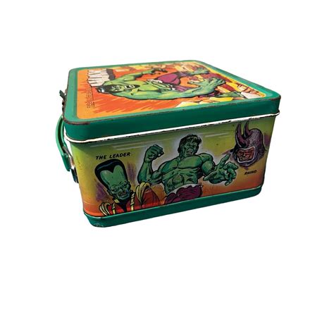 incredible hulk metal lunch box|1978 The Incredible Hulk Marvel Vintage Metal Lunch Box by .